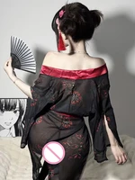 Japanischer Kimono, sexy Pyjama, Dessous, verführerisch, verlockend, Nachtkleidung, Yukata, private Leistung, orientalische Nachtwäsche, Hanfu-Kleid 5