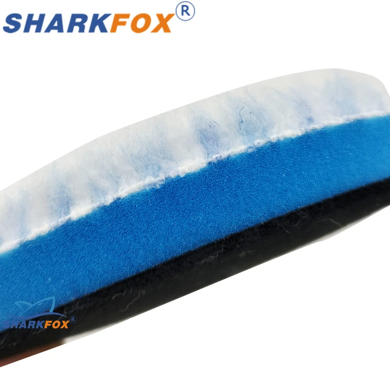 Sharkfox 5/6inch New Blue Microfiber Polishing Pad For Cars Body Polish Micro Fiber Polishing Wheels For DA/RO Car Polisher