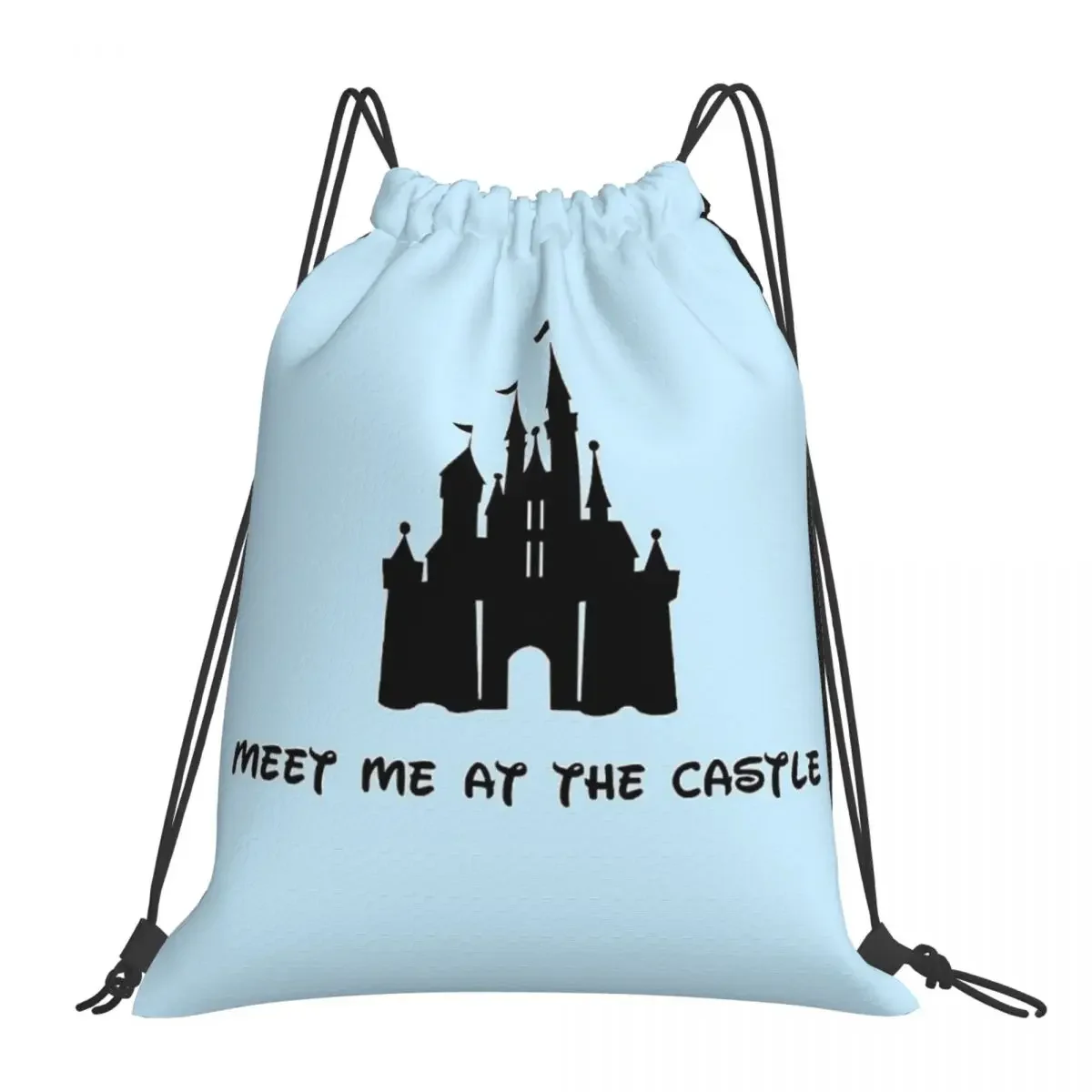 

Meet Me At The Castle - Orlando Backpack Portable Drawstring Bag Drawstring Bundle Pocket Sports Bag Book Bags For Travel School