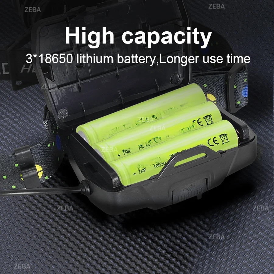 970000000LM 초강력 LED 헤드램프 슈퍼 브라이트 충전식 LED 헤드라이트 장거리 5800m 낚시 사냥 헤드 랜턴