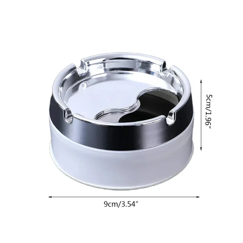 Stainless Steel+PP Round Windproof Ashtray with 360&deg; Rotating Lid for Home Office Living Room Decoration Men Sealing Ashtrays Portable Ashtray Cigarettes Ashtray Silicone Ashtray Stainless Steel Ashtray Metal Ashtray Air Purifier Ashtray Wood Ashtray Ceramic Ashtray