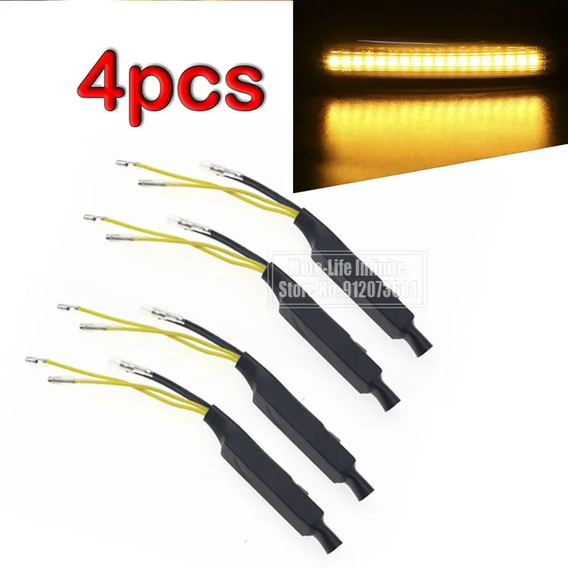 

Universal 12V Motorcycle LED Turn Signal Resistors LED Turn Signal Indicator Light Blinker Lamp Accessories 4PCS
