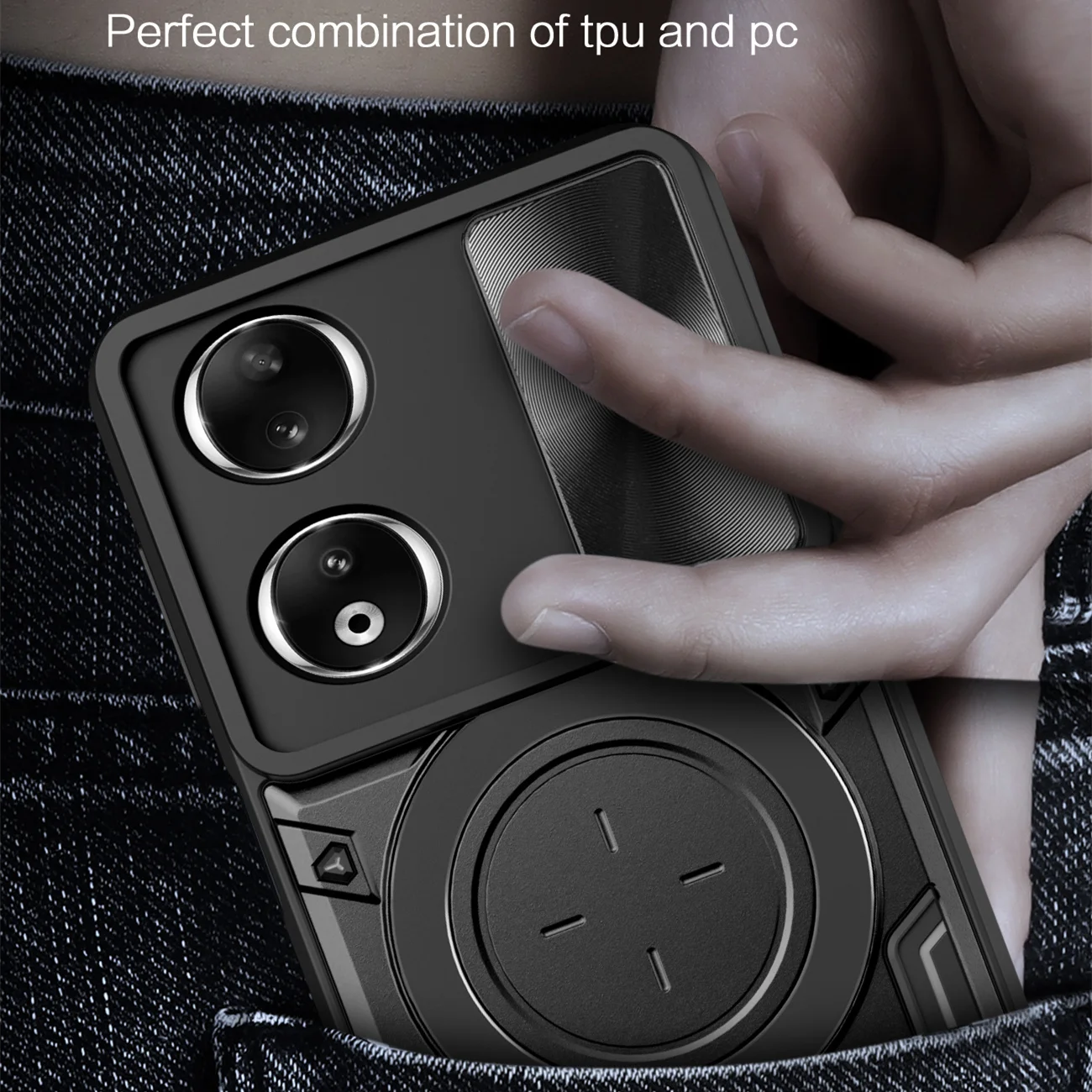 Honor X6a 4g X7a 4g X8a 4g X30i 90 라이트 아머 하이브리드 메탈 링 백 커버, Play30 Plus 5g 6C 5g 슬라이드 카메라 렌즈 케이스