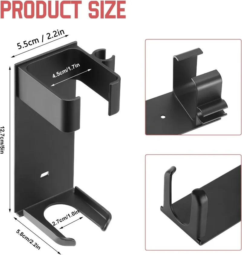 Bathroom Wall Mount Hair Curling Iron Holder Stand Self-Adhesive - Image 4