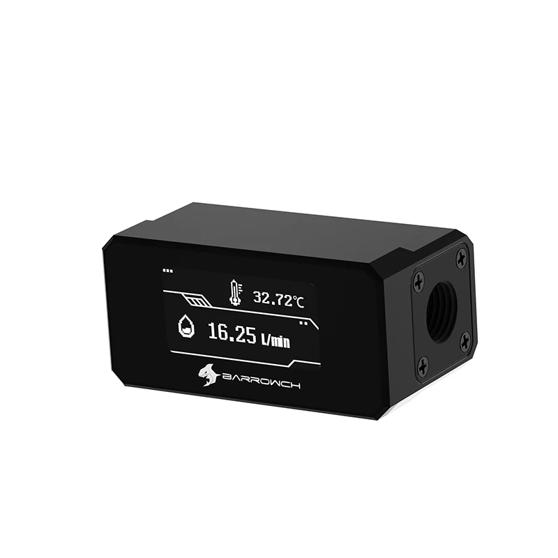 Medidor de Fluxo da Temperatura do Computador de Barrowch Laço Líquido Feito sob Encomenda Construir Medidor de Fluxo Oled Sistema do Monitor do Termômetro Fbft07 - Imagem 5