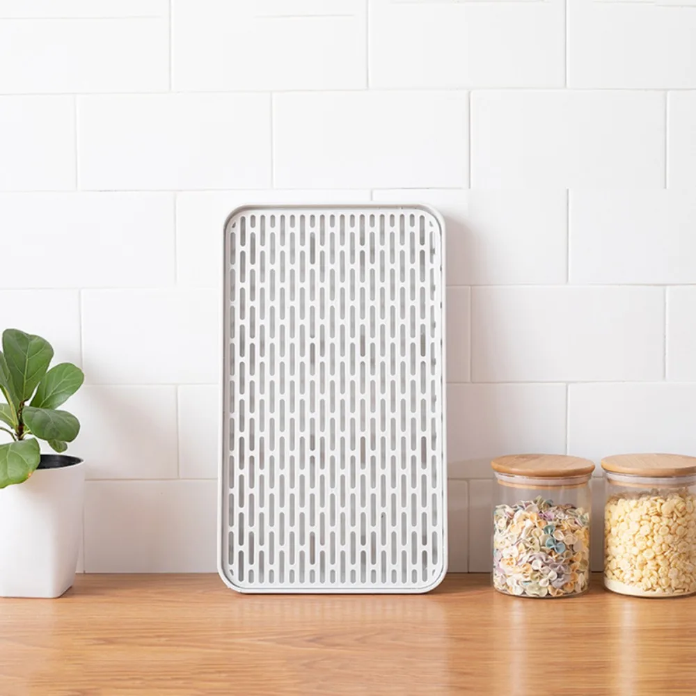 Detachable Tableware Drain Tray Double Layer Grids Design Dish Drainer Storage Tray Kitchen Accessory Easy Clean Dish Drainer 5