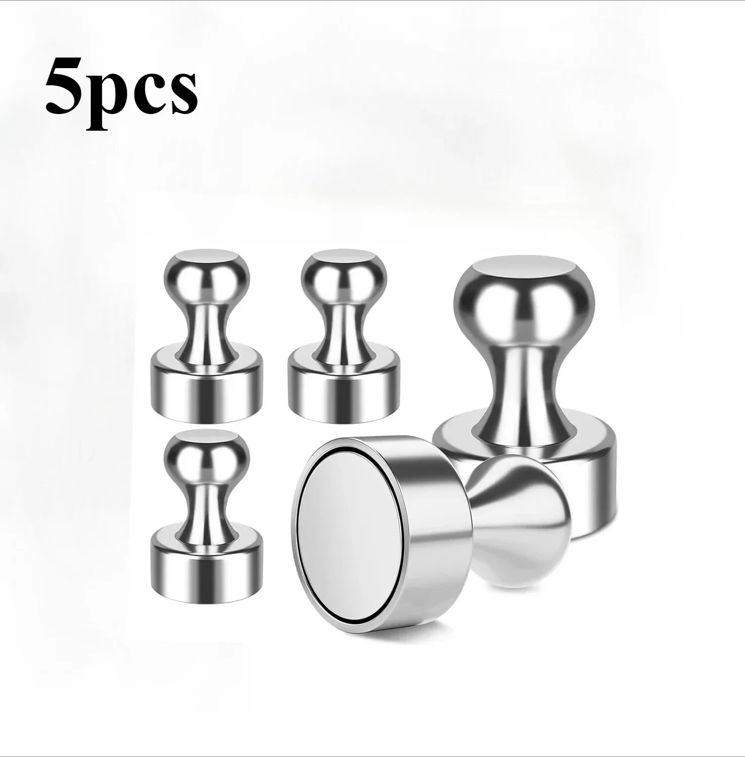 Silver Neodymium Thumbtack Magnets - Super Strong for Fridge and Home Improvement