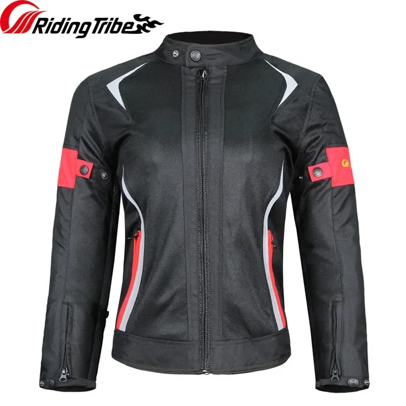 

Woman Lady Girl Motorcycle Jackets Summer Breathable Motorbike Armor Coat with 5pcs Protective Pads and Waterproof Liner Clothes