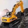 RC Excavator 1580 HUINA 1/14 Scale RTR Metal Remote Control Truck Car Smoke Battery Outdoor RC Toys Boys Gift Model TH18060 2
