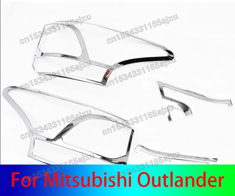 ABS Chrome Rear Tail Light Lamps Cover Trim Taillight Stickers Car Styling Accessories For Mitsubishi Outlander 2013 2014 2015 1