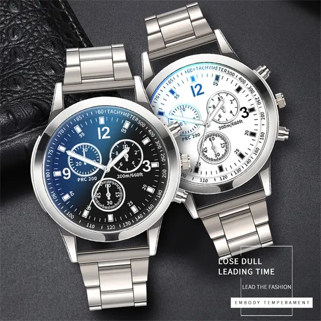Fashion Mens Stainless Steel Watches Luxury Quartz Wristwatch Clock Men Business Casual Watch Relogio Masculino 3