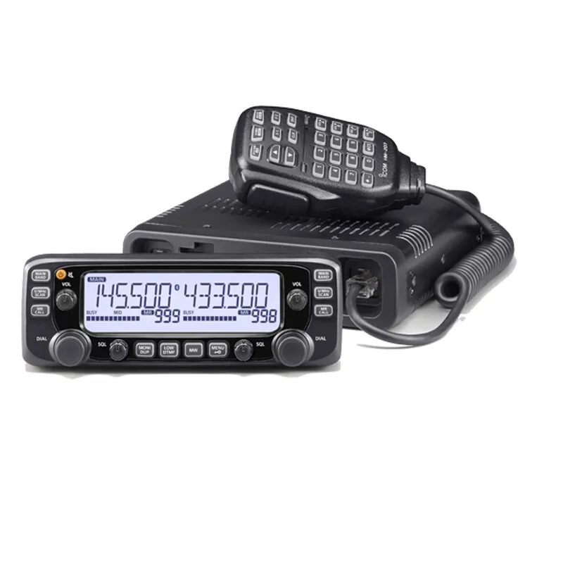 IC-2730E Mobile Radio Dual Band UHF 400-470MHz 50W FM Transceiver Car Intercom Accessories Handheld Microphone and Panel