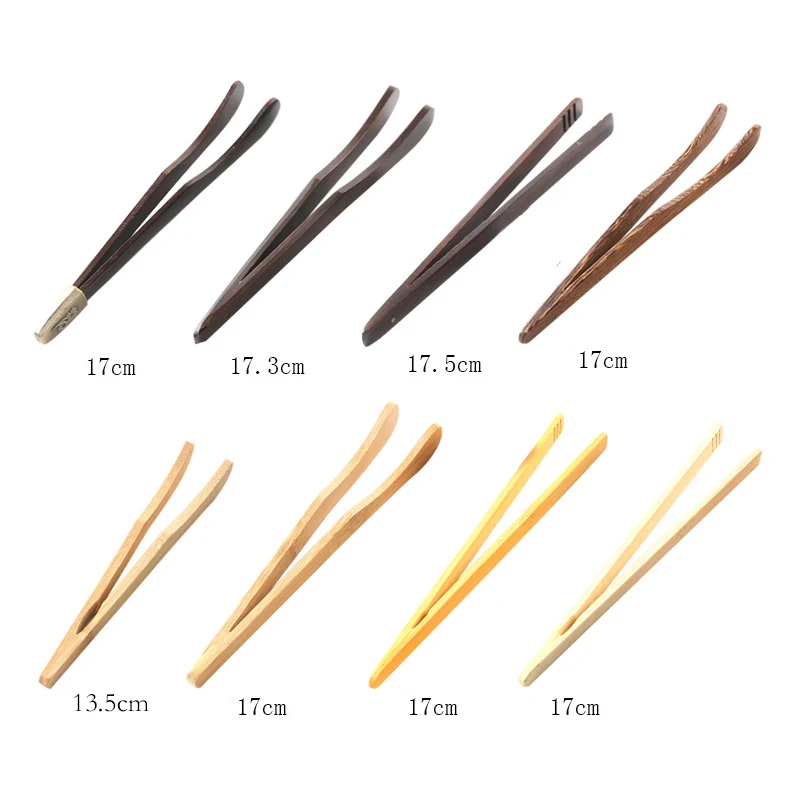 Tea Utensil Tweezers Tea Clips Wooden Tweezer Bacon Clip Tongs Bamboo Kitchen Salad Food Toast Daily Use 1PCS bamboo tea accessories,wooden food tongs,bamboo tongs,tea bag tongs