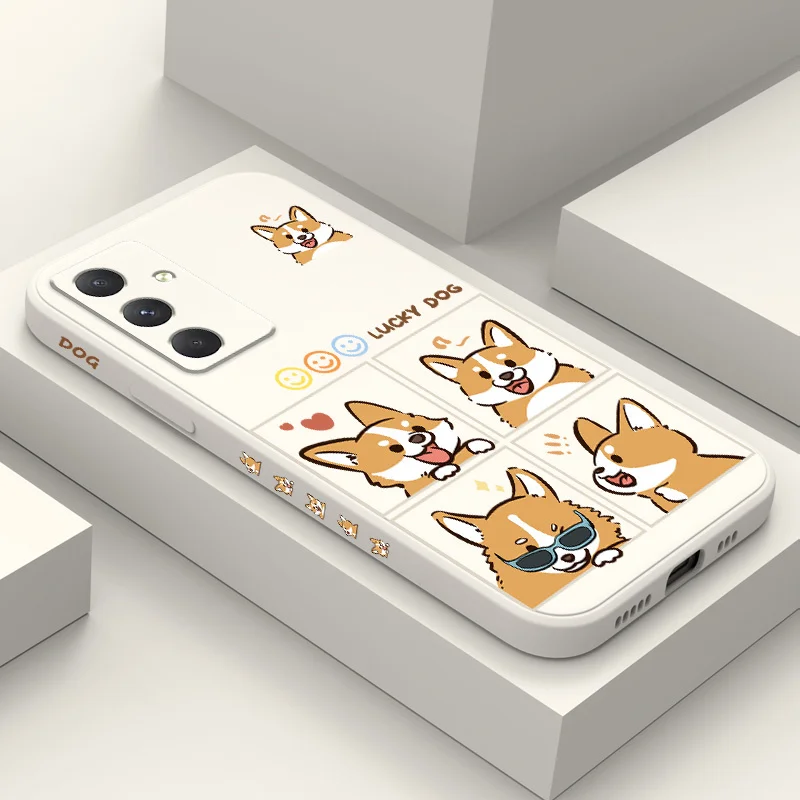 Silly Corgi Phone Case For Samsung Galaxy A55 A35 A25 A15 A16 A06 A05 A05S A54 A34 A24 A14 A04 A04S A04E 4G 5G Cover phone case leather phone case