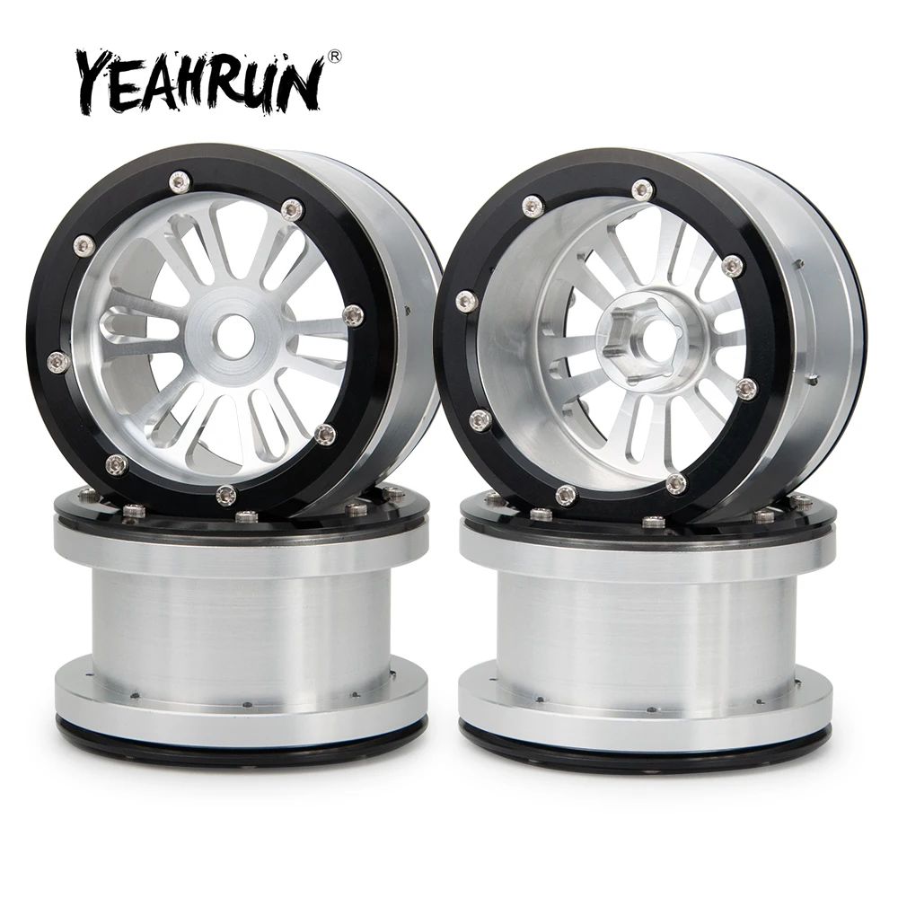 Llantas Beadlock De Aluminio 2.2 Pulgadas Para Coches RC – Profundidad -10 Mm, 12 Radios, Compatibles Con SCX10, RR10, TRX4 Y Más