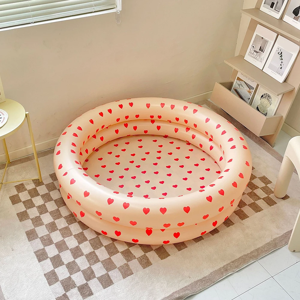 Inflatable Swimming Pool Paddling Pools Anti Slip Bath Swimming Ring PVC Round Swim Pool for Outdoor Garden Backyard