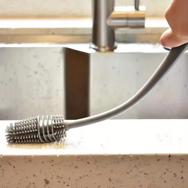 Brosse de nettoyage en Silicone à Long manche, tasse isolante, lavage sans mort, outils de nettoyage multifonctionnels ménagers 6