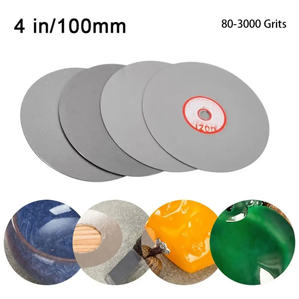 100mm Coated Grinding and Polishing Disc for Gemstones, Jewelry, and Glass