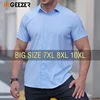 Summer Men Shirt Short Sleeve Oversize Red 6XL 7XL 8XL 10XL 12XL Plus Size Formal Fashion Solid Black White Casual Dropshipping 1