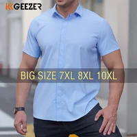 Summer Men Shirt Short Sleeve Oversize Red 6XL 7XL 8XL 10XL 12XL Plus Size Formal Fashion Solid Black White Casual Dropshipping 1