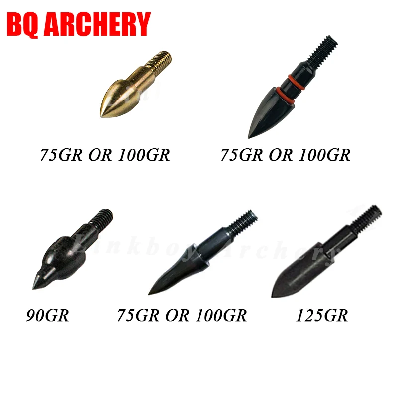 12pcs Archery Arrows point tips Weight 75gr 90gr 100gr 125gr Broadhead