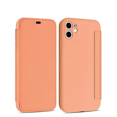 thumbnail image 1 of Funda de silicona líquida con tapa de cuero para iPhone 16 Pro Max 14 12 13 11 15 X XR XS Plus SE2022 Funda protectora de lentes con tapa tipo libro, 1 of 5