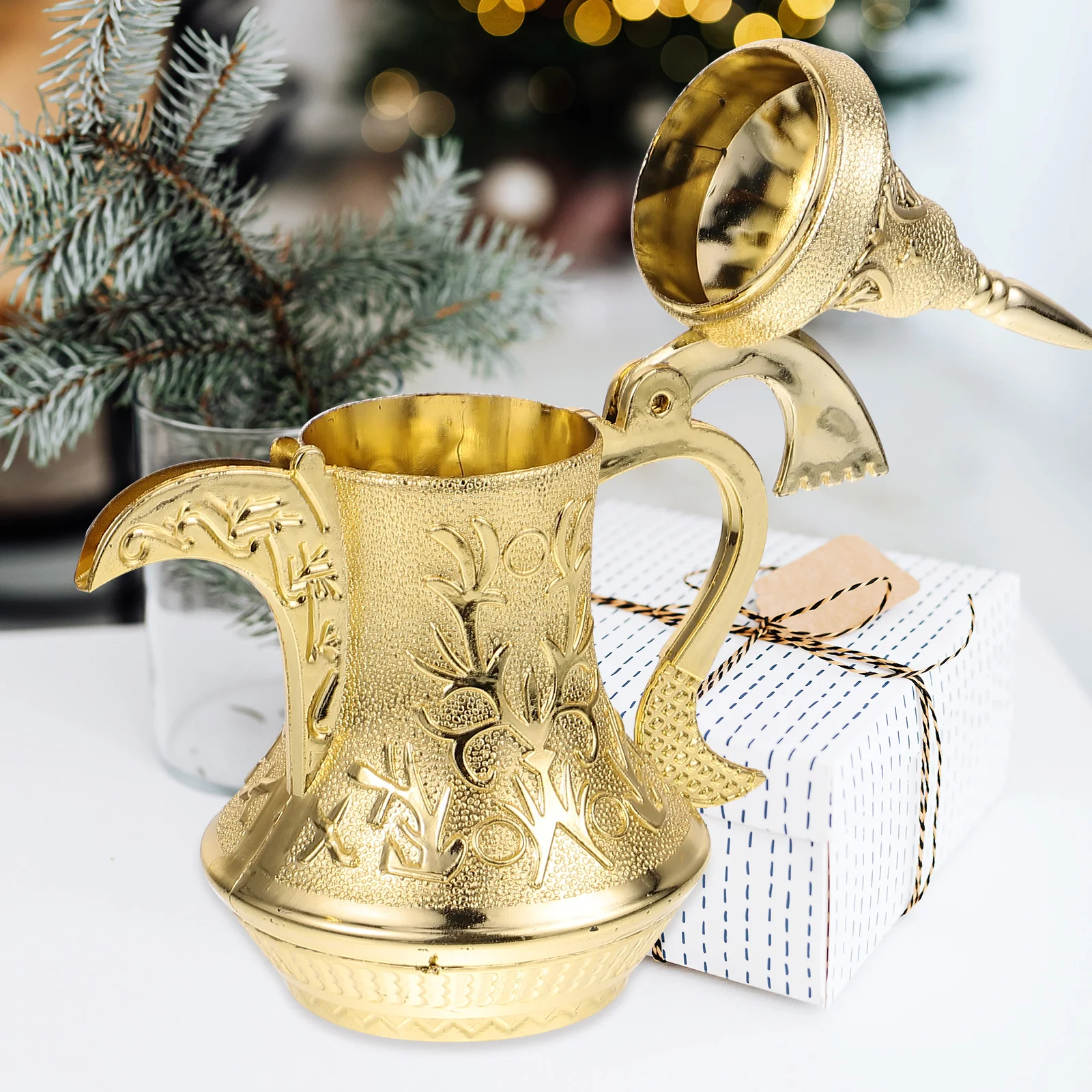 5 Pcs Gold Candy Box Treat Container Gift Wrap Storage Small Favor Box Sweet Holder Party Supplies Decorative Plastic Material