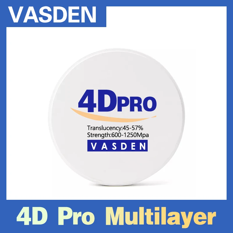 

D2 D3 D4 Color 4D Pro Multilayer Zirconia Blank 98*20mm Cad Cam Milling Disc Dental Ceramic Block For Use