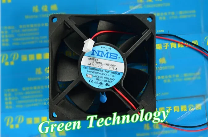 Free Shipping Original NMB 3110ML-05W-B69 8025 80MM 80*80*25MM computer /server case Cooling fan 24V 0.18A with 2pin 9225 9cm dc brushless fan 80mm x 25mm 8025 dc 5v usb computer case pc cpu cooling fan cooler 2600rpm radiator 0 36a 1 8w