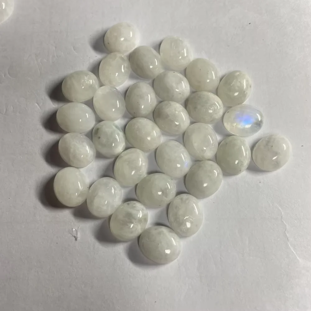 Meisidian Hot Sale Flat Bottom Oval Cabochon 10x12mm Original Natural Jade Gemstone