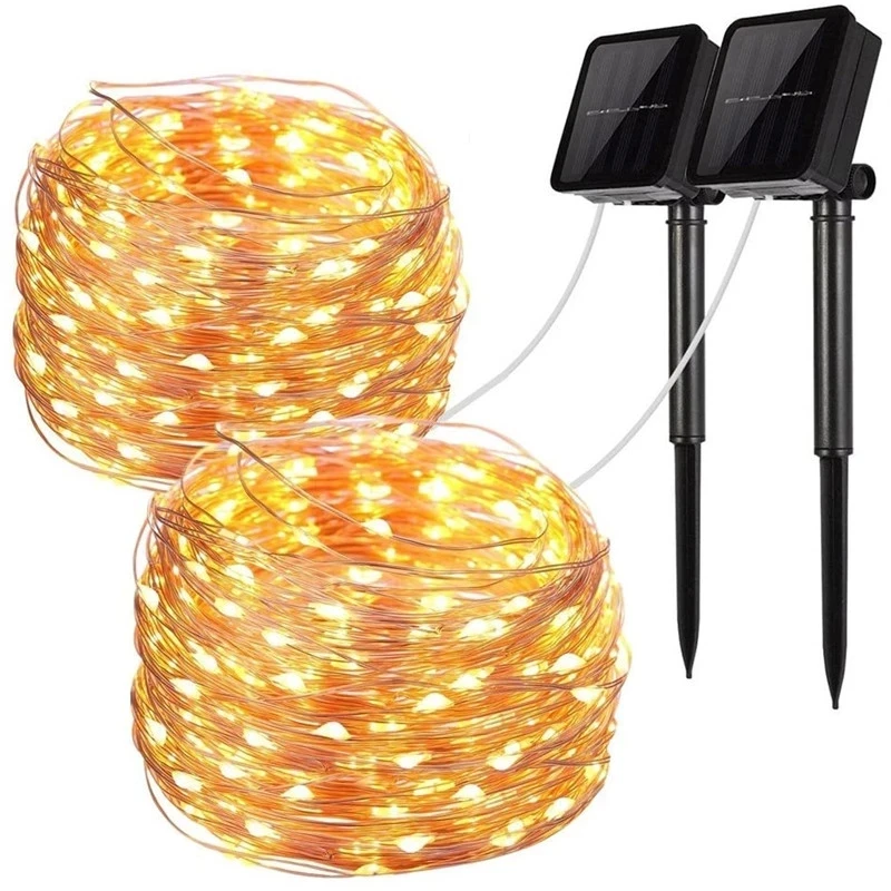 LED Outdoor Solar Lamps 10m/20m LED String Lights Fairy Holiday Christmas Party Garlands Solar Garden Waterproof Lights 10m 20m butterfly led string fairy lights christmas wedding decoration lights garlands guirlande lumineuse led luces decorativas