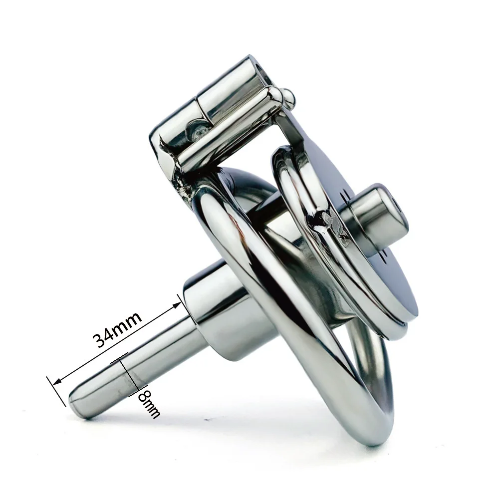 Stainless Steel Inverted Plugge Sissy Male Chastity Cage with Removable Catheter Sex Toys for Men Penis Erotic Urethral Lock