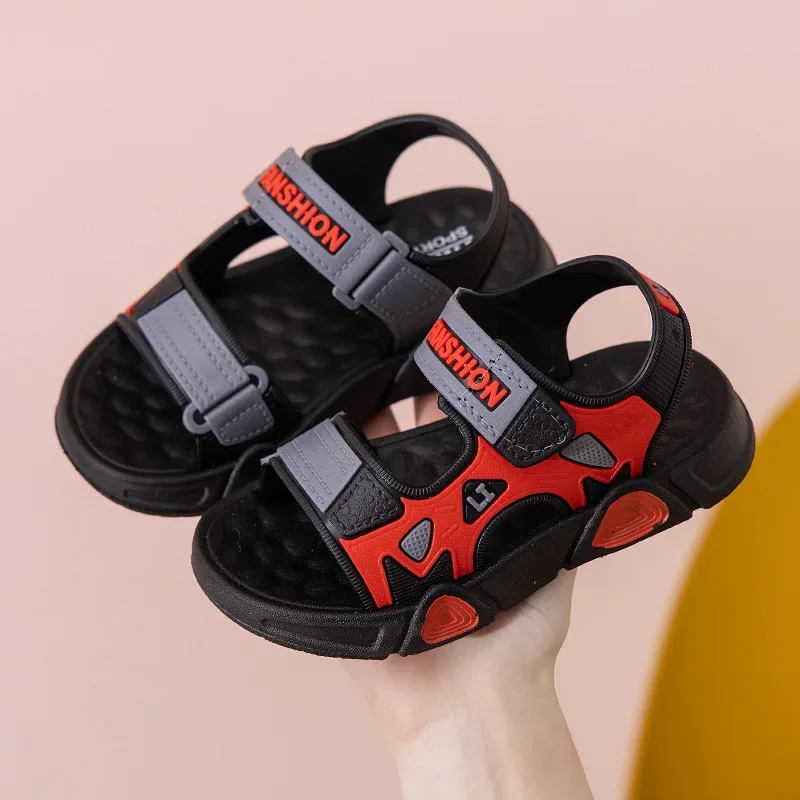 Summer Children's Sandals Casual Soft Sole Beach Shoes Fashion Boys Non-slip Sports Sandals Kids Shoes for Girls Flat