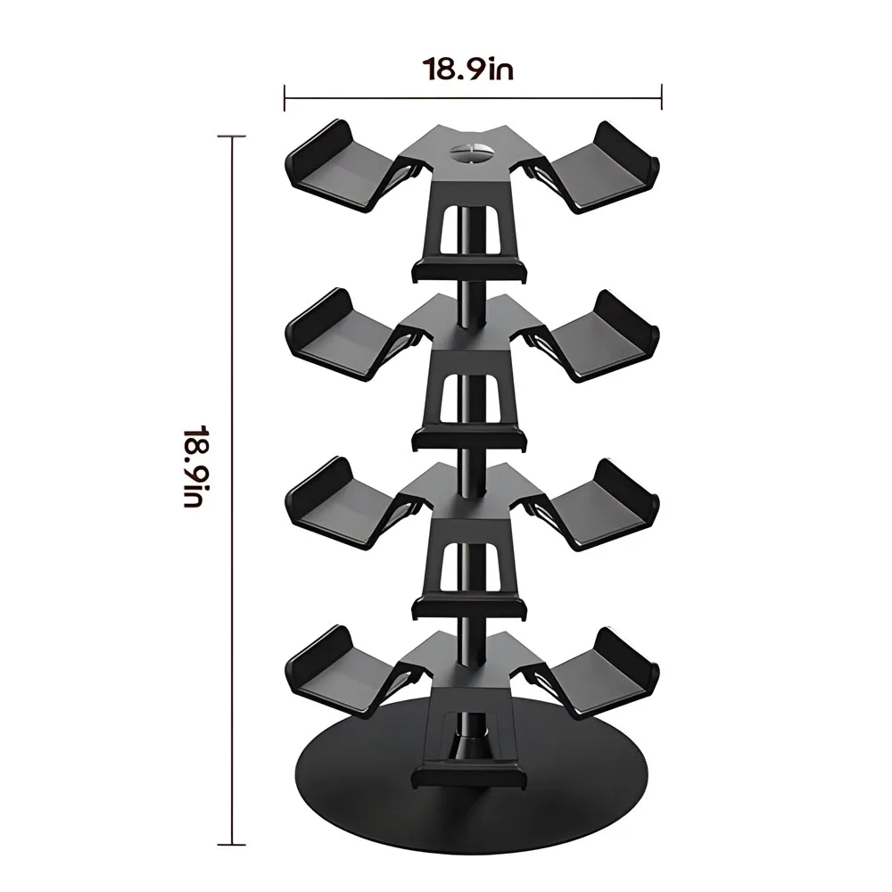 Controller Holder Stand Holds 12 Controllers Headset Headphone Stand Desk for PS4/PS5/Xbox /Switch Pro/Headsets - 3