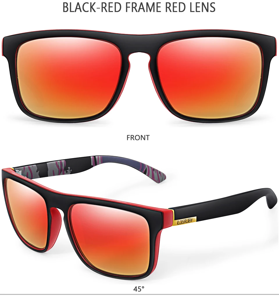 LOISRUBY Brand Design Square Cycling Sunglasses Men Polarized Sun Glasses UV400 Eyewear Women Shades oculos de sol_voghion.com