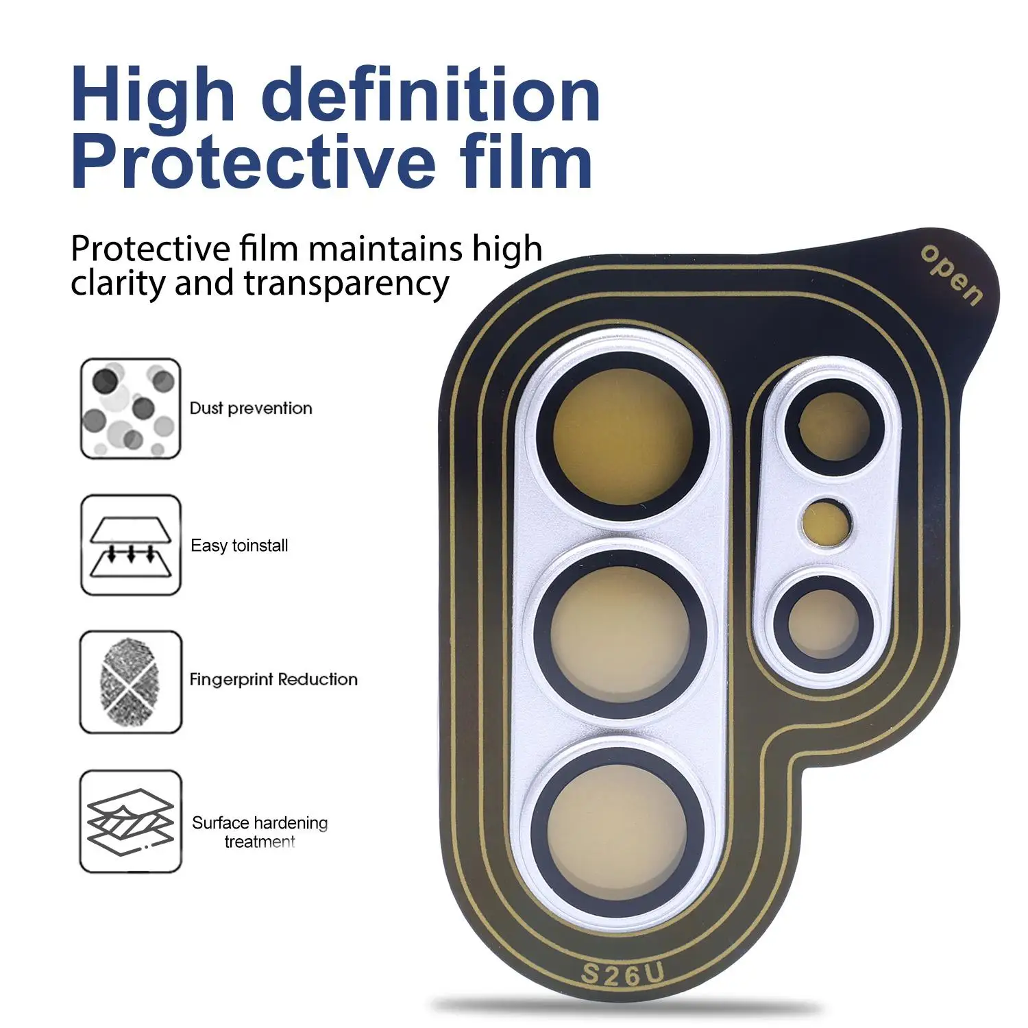 Premium Back Camera Protector - PMMA Hardness Lens Cover with Adhesive Films