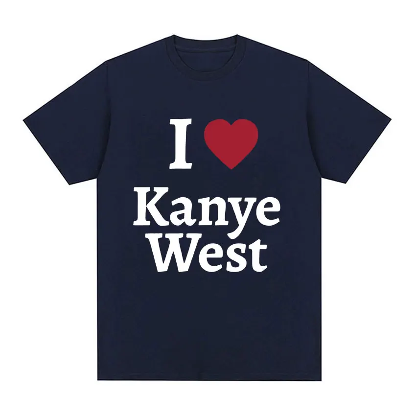 I Love Kanye West T Shirt for Men Oversized Cotton Short