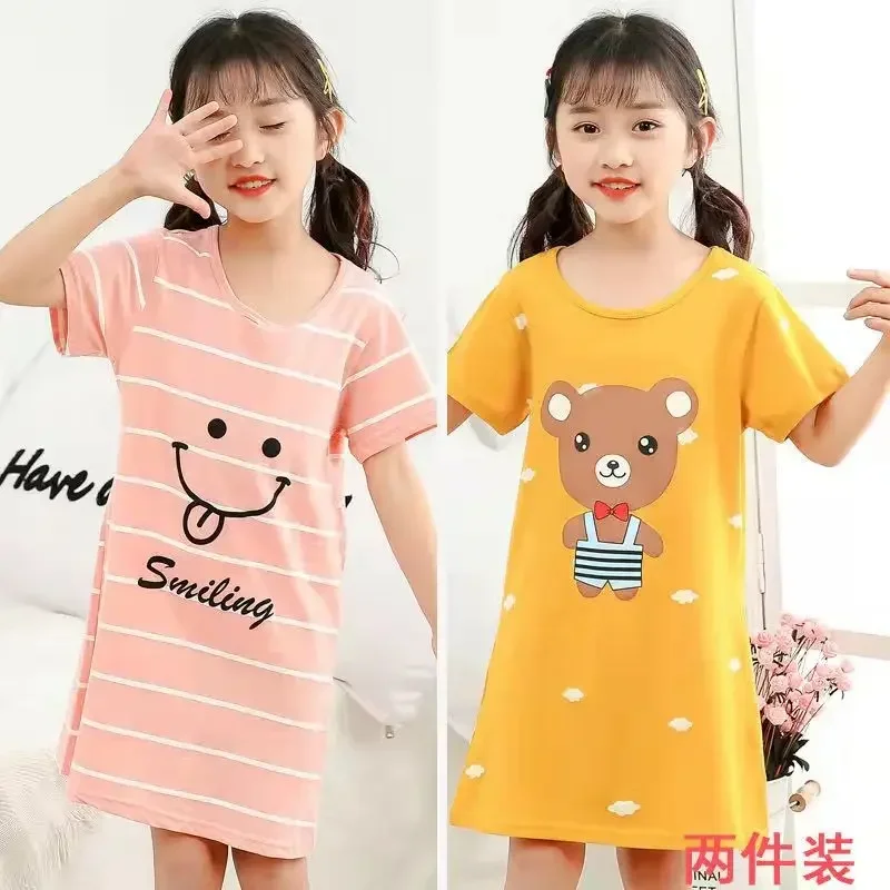 Girl Kids Night Dress Nightgown Unicorn Pajamas Sleepwear For Children