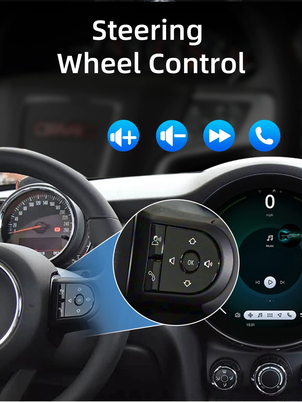Android 15 Car Radio For BMW MINI F60 2017-2023 Multimedia Player Supports CarPl
