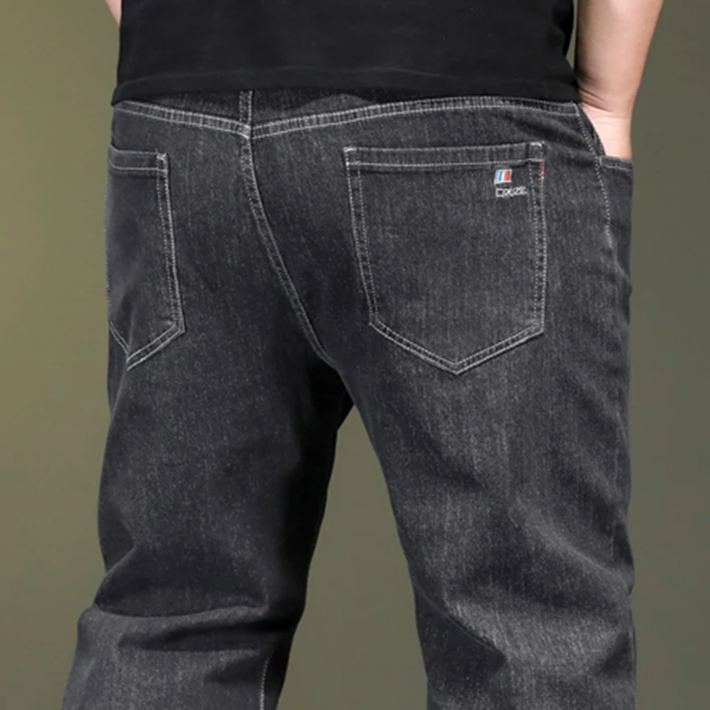 Large Size 6XL 7XL 8XL Denim Jeans Men Long All Season Straight Loose Oversized High Quality Business Casual Fatty Male Jeans 3