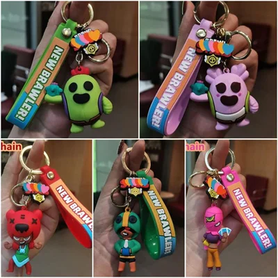 Game Silica Gel Keychain Cartoon Figure Charms Spike Nita Tara Character Ornament Key Ring Bag Pendant Clothing Accessories anime ornament