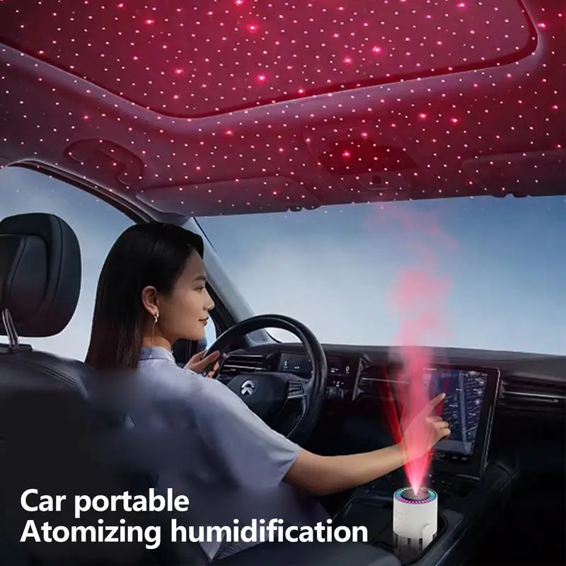 Star Projector With Humidifier Nightlight Comforting Humidifier Quiet Air Oil Diffuser Convenient Stylish Nightlight