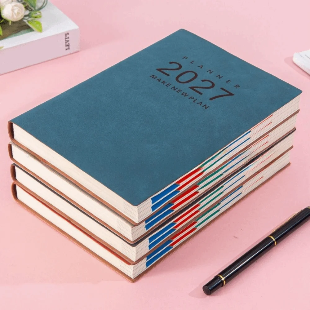 Agenda Portatile A5 2027 in Inglese, Manuale di Efficienza, Pianificatore A5, Quaderno per Appunti e Pianificazione Aziendale - immagine 3