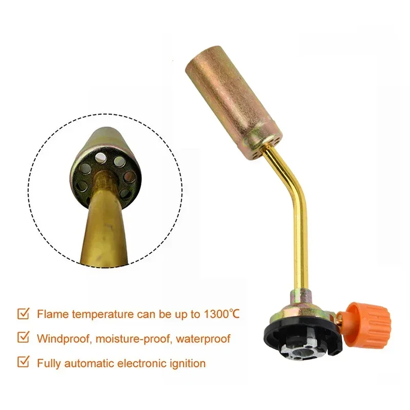Butane Gas Torch Blow Torch Lighter Flame Burner BBQ Welding Kitchen Baking Windproof Moistureproof Waterproof Adjustable
