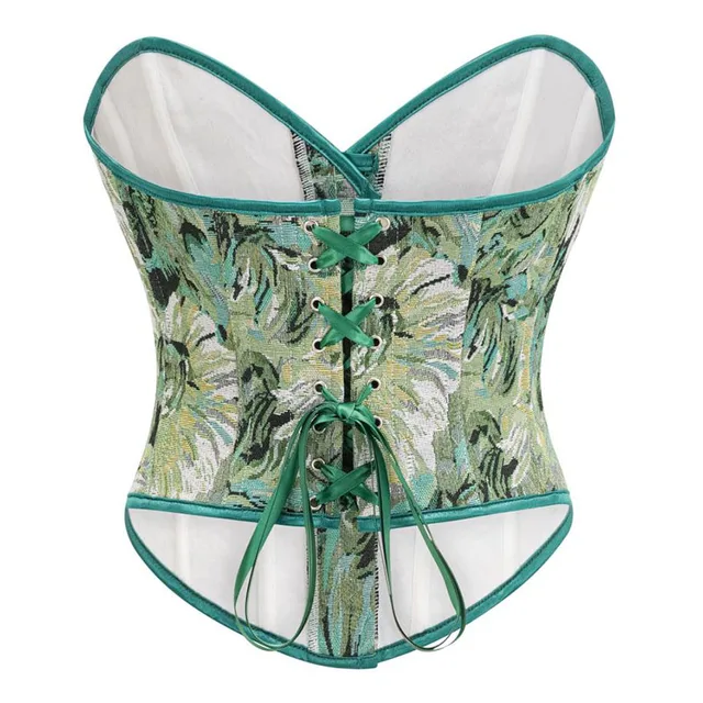 Corsetto Steampunk Donna Sottoseno - Corpetto Floreale Per Costumi E Serate - Foto 7
