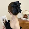 Ele Princ Feeling Large Knot Hair Clip Autumn Winter Faion Sense at Ba of Head Hair Updo ark Clamp Hai...