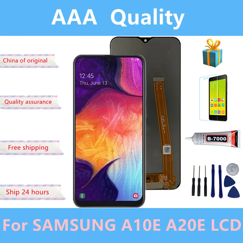 100% протестированный ЖК-дисплей для Samsung A20E A202, сенсорный экран с цифровым преобразователем в сборе для Samsung A10E A102, зеркальный ЖК-экран