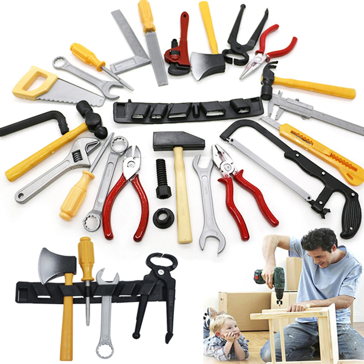 Random Style Simulation Repair Drill Tools 14pcs/set Children Pretend Play Toys Plastic Maintenance Tool Screwdriver Kids Toys kids repair toys,plastic construction toys,kids construction toys,kids pretend play set