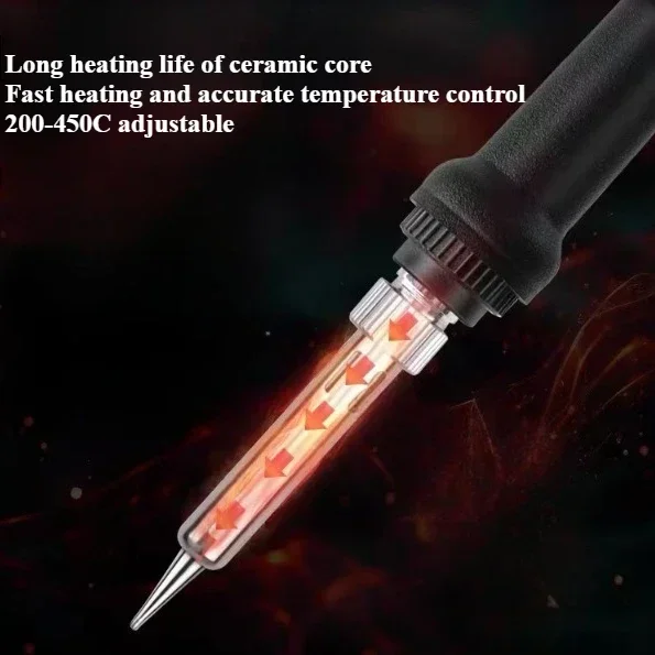 Adjustable Temperature Electric Soldering Iron 110V/220V 60W Solder Iron Professional Tin Welder Heat Pencil Welding Repair Tool soldering iron electric soldering iron soldering iron kit soldering iron set