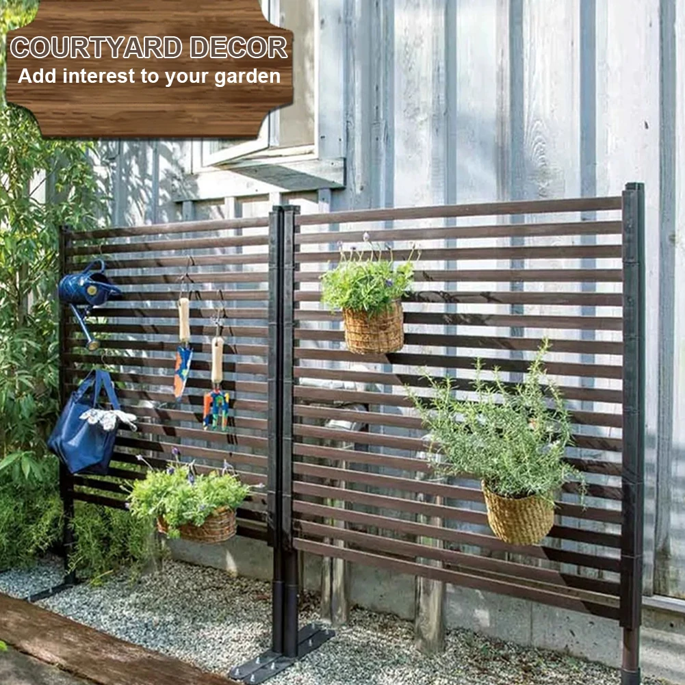 3 Ft W X 4 Ft H Metal Privacy Fence PE-Coated Steel Pipe Privacy Screen Fence Fence Panel for Outside Backyard Garden Patio